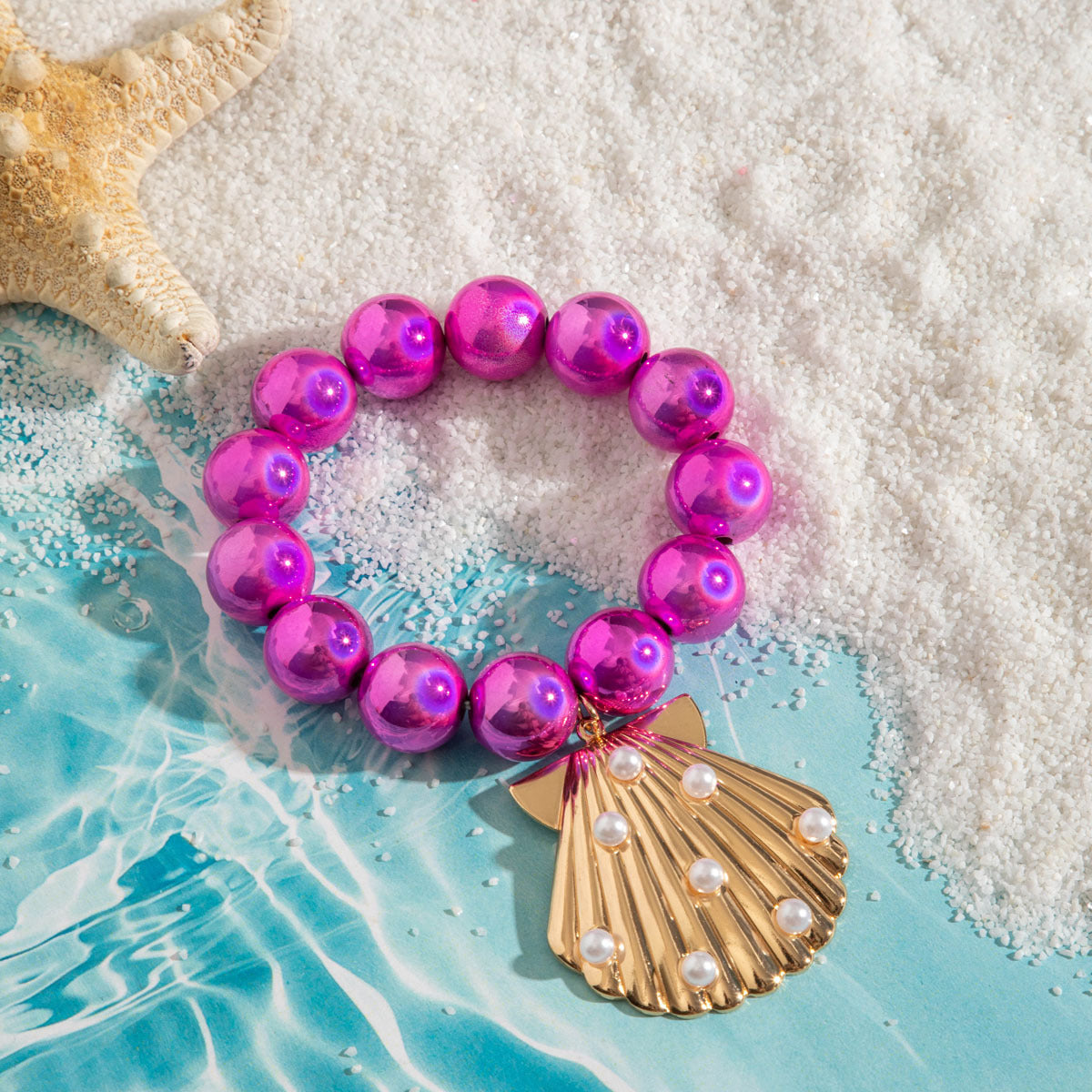 Wholesale Dopamine Colorful Gradient Beaded Bracelet